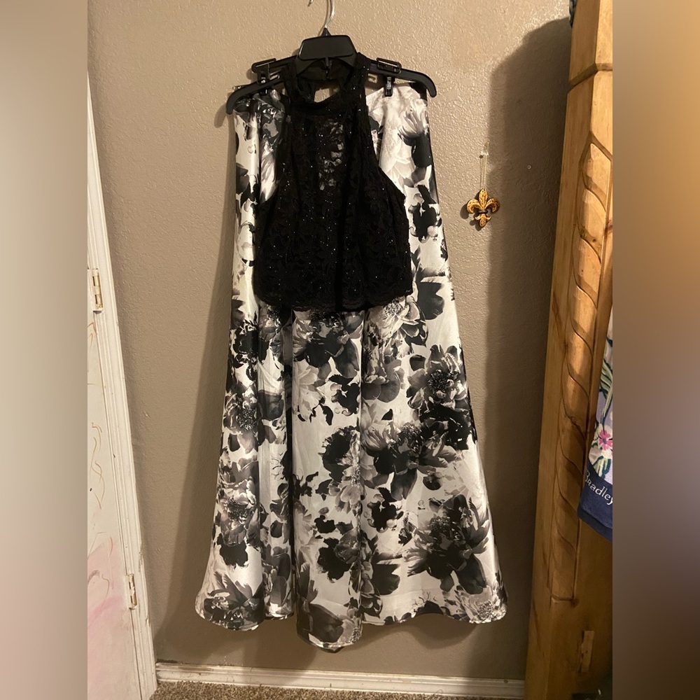 Jodi Kristopher | Black & White Prom Dress